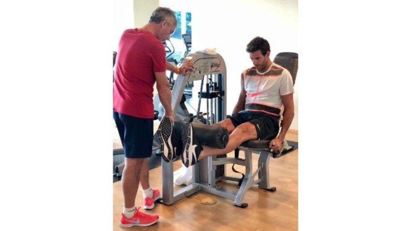 Del Potro volvió al gimnasio